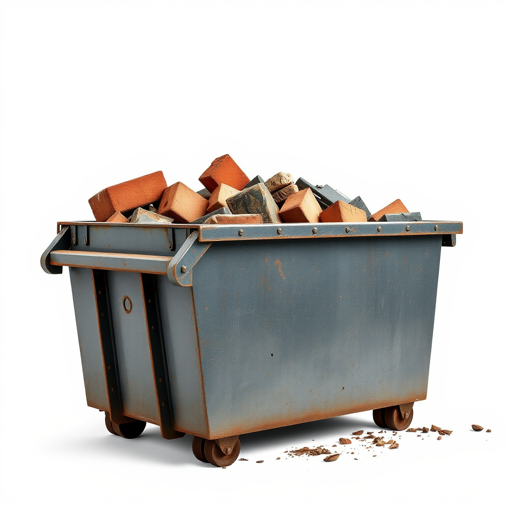 Industrial Dumpster with Bricks Model Pack Low-poly 3D model_2