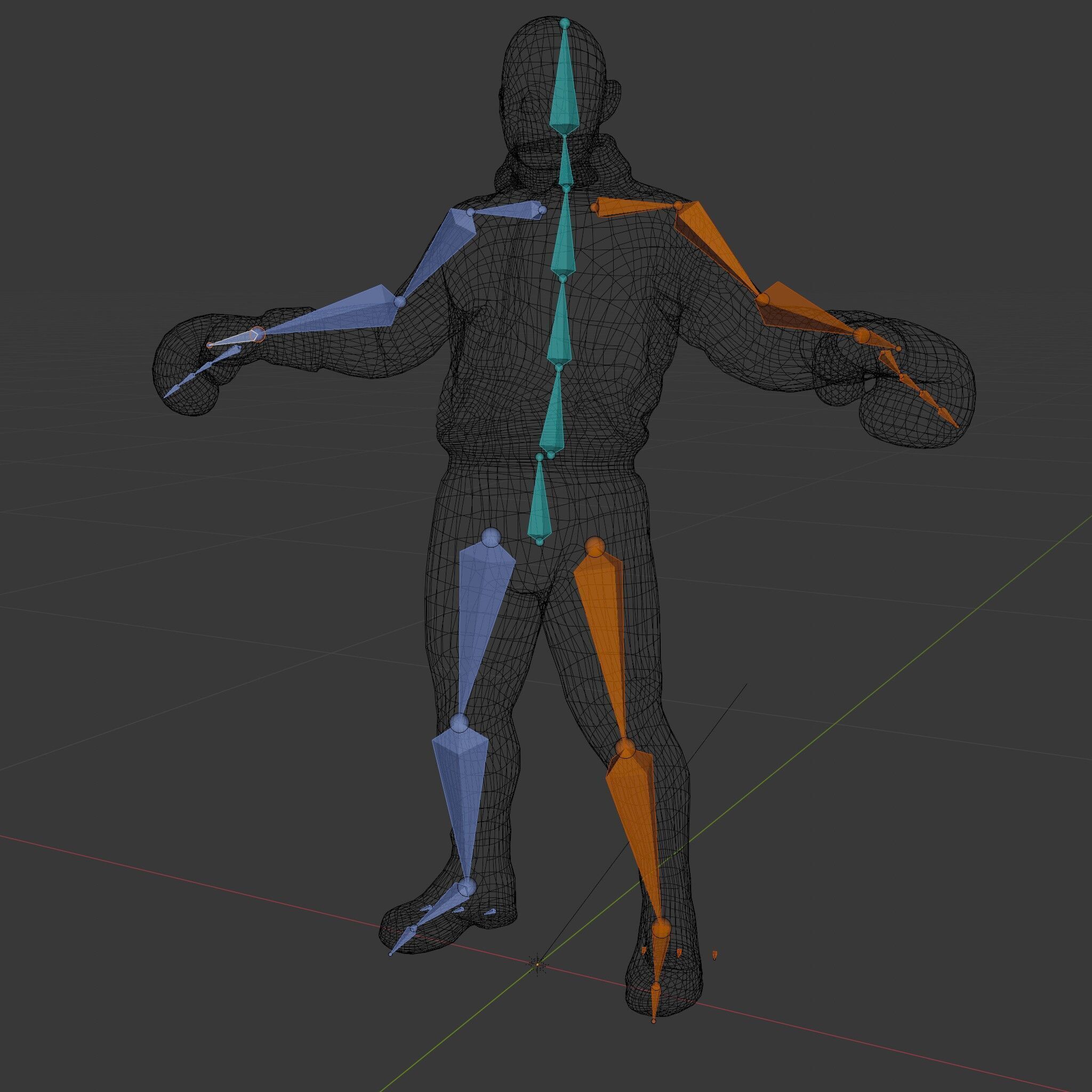 Boxer in Red Tracksuit  Rigged and Animated D Character Model Low-poly 3D model_6