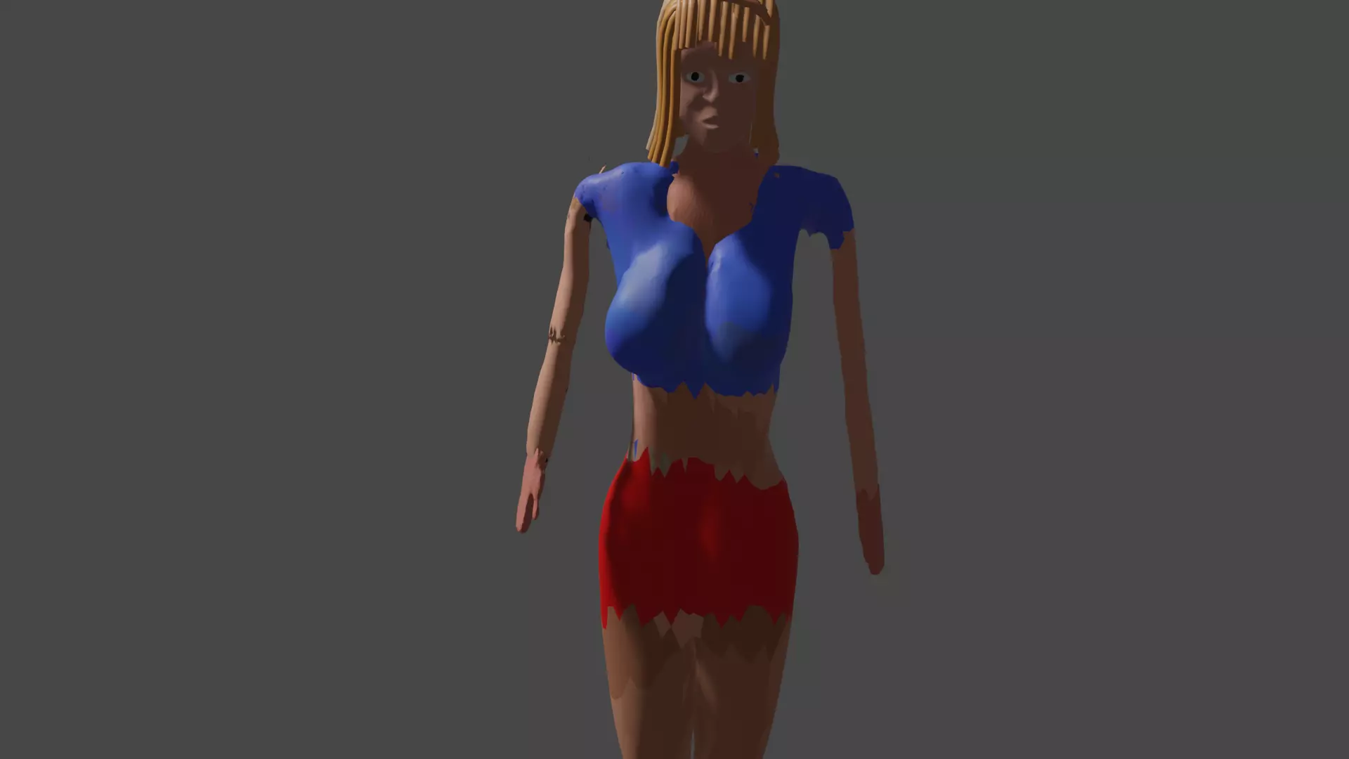 This Girlse Free low-poly 3D model