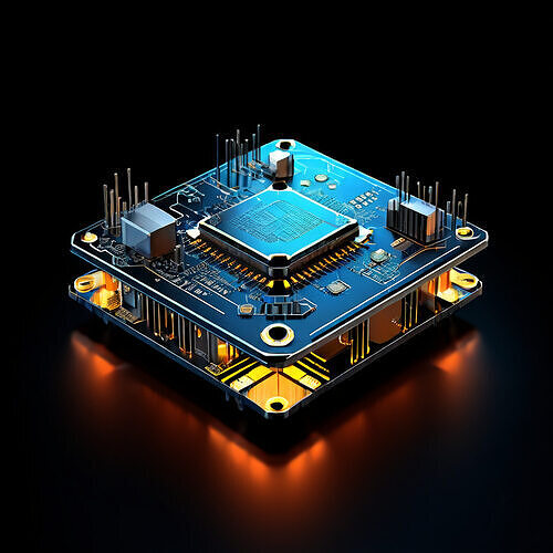Realistic CPU Chip 3D Model Low-poly 3D model