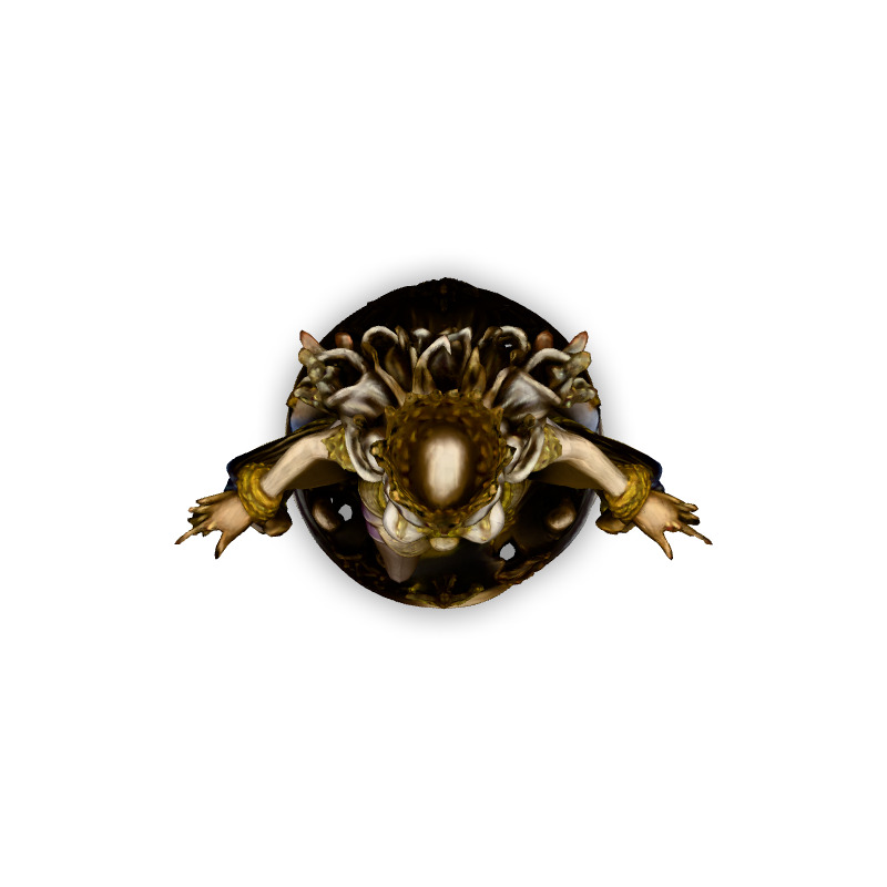 Golden Goddess Statue 3D Model Low-poly 3D model_7