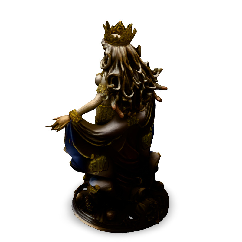 Golden Goddess Statue 3D Model Low-poly 3D model_4