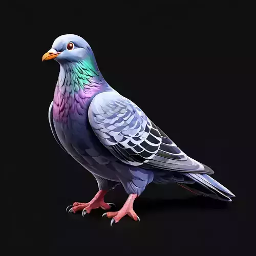 Realistic Animated Pigeon 3D Model Low-poly 3D model