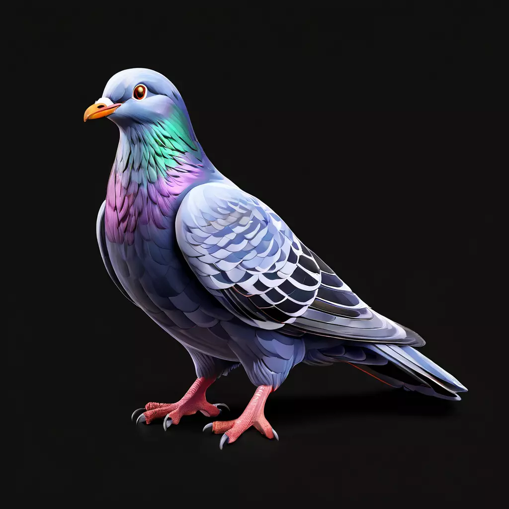 Realistic Animated Pigeon 3D Model Low-poly 3D model_0