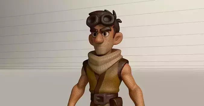 Stylized Game Ready Human Character Rigged named Nervo