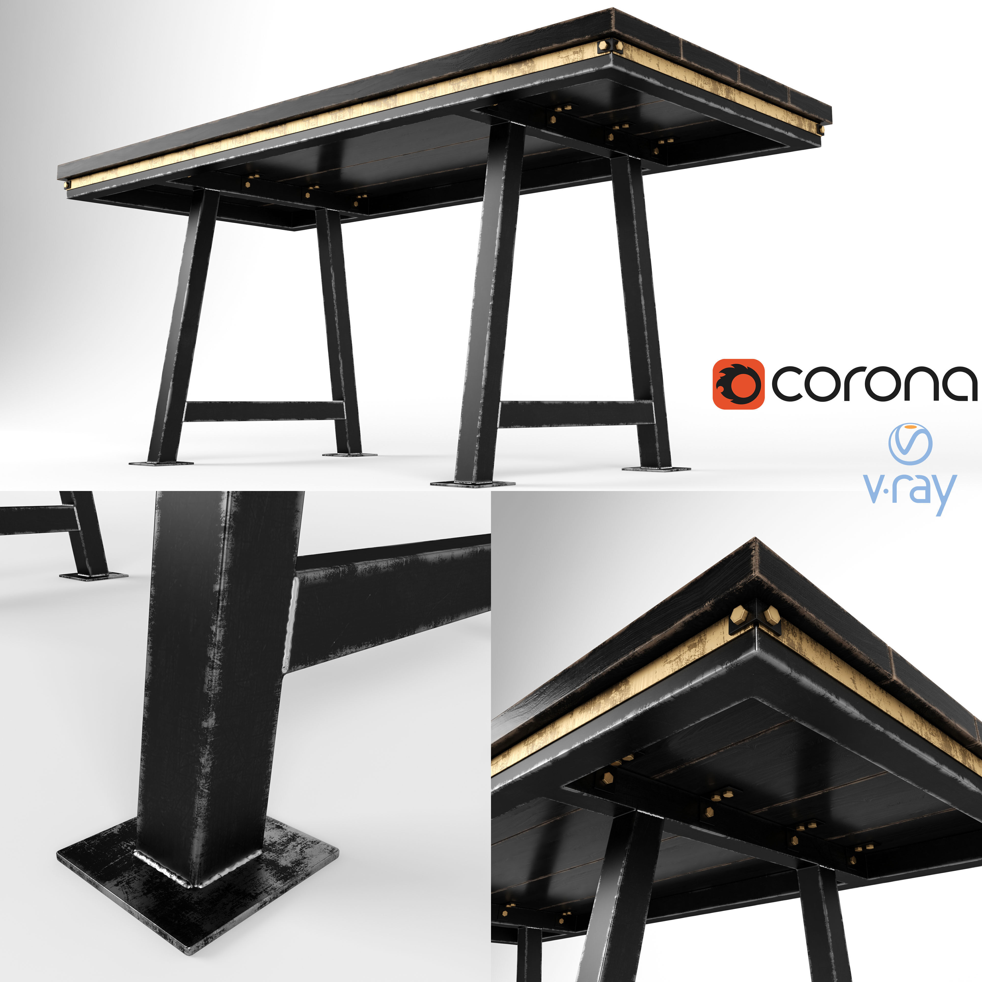 0066 Loft table 3D model_1