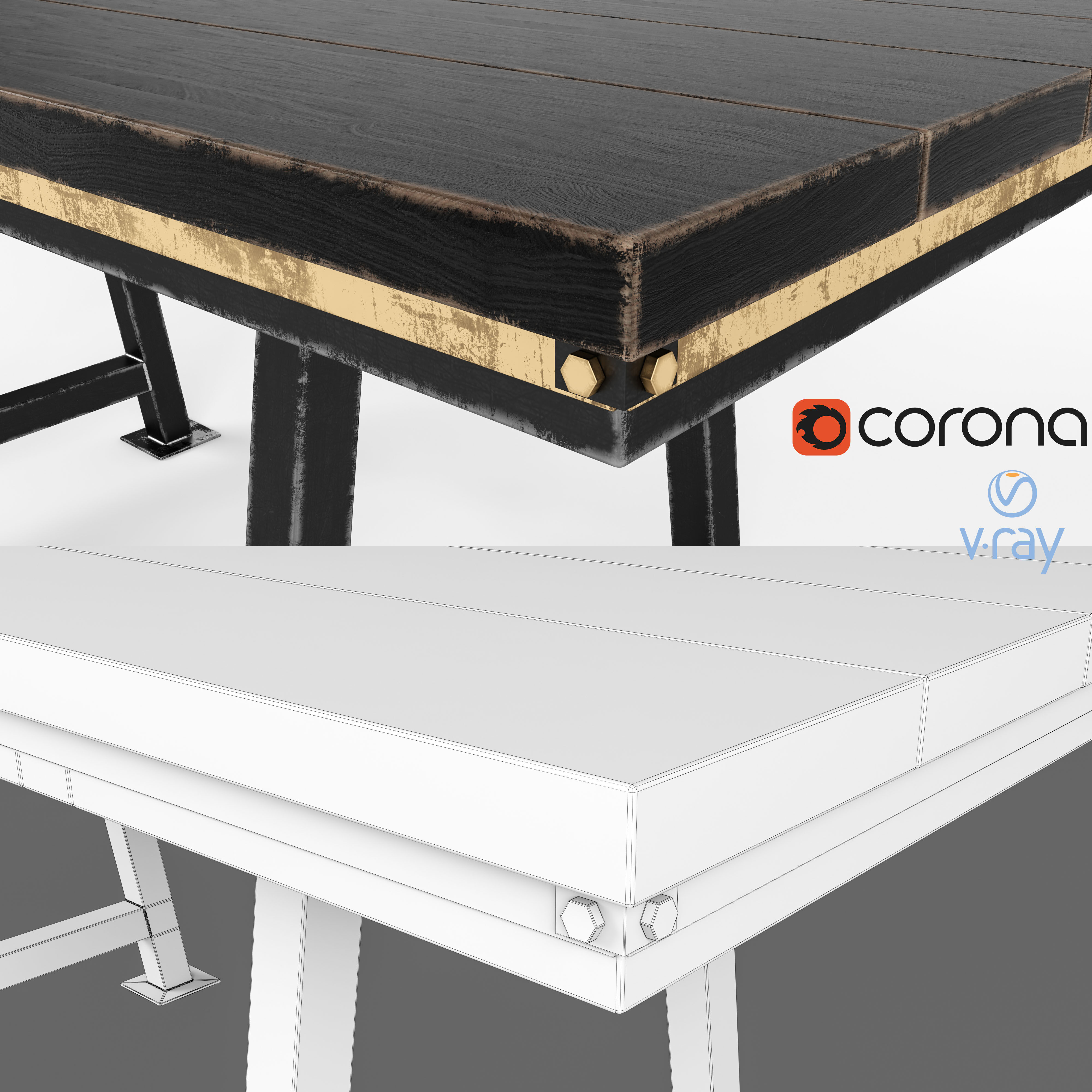 0066 Loft table 3D model_2
