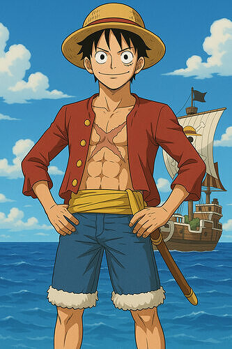 LUFFY 3D printing REAL SIZE 3D print model