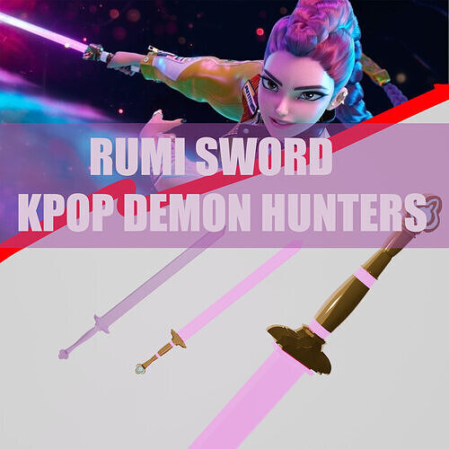 Kpop Demon Hunters - RUMI SWORD 3D print model