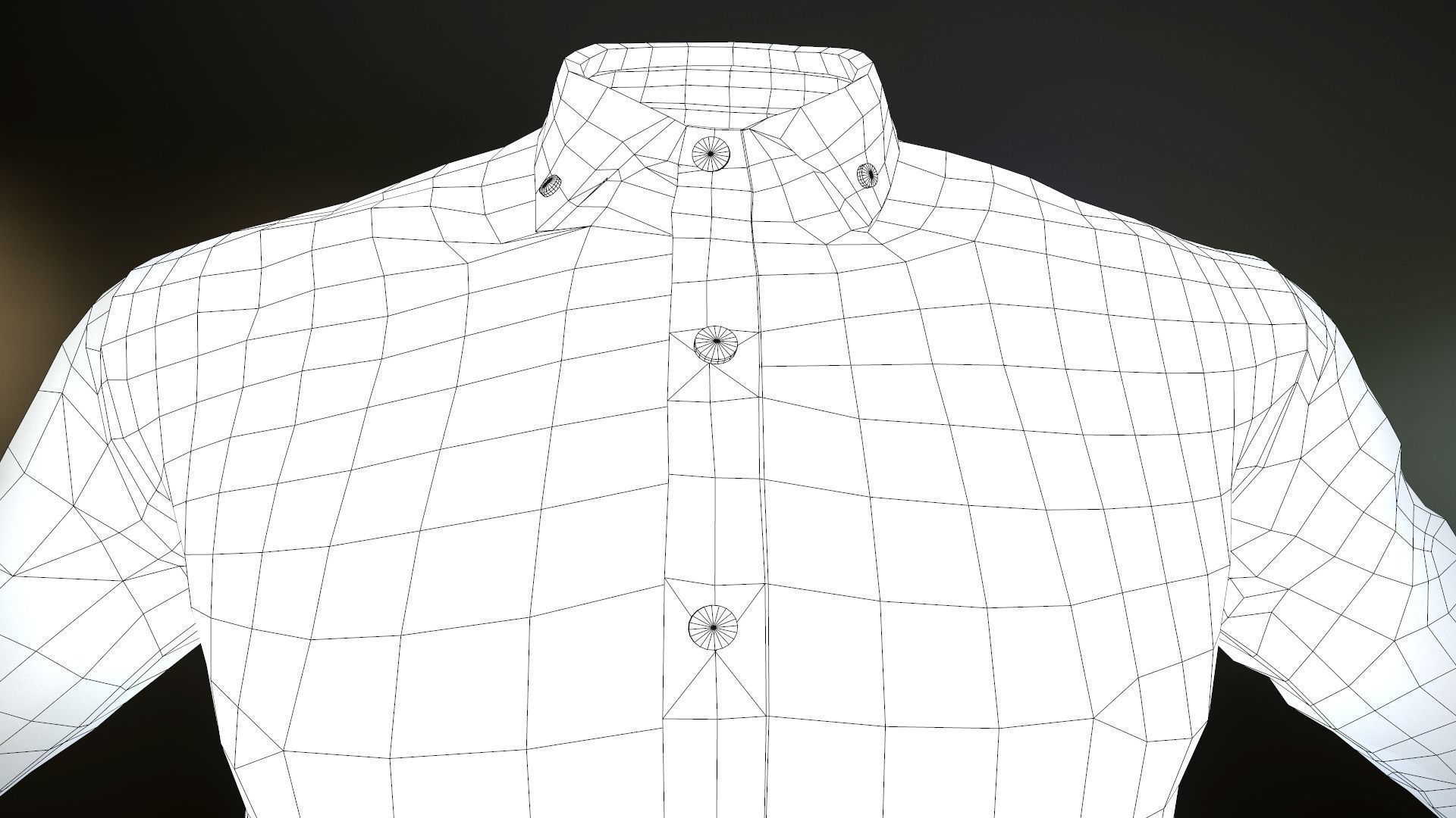 5 Flannel Button Up Shirt 3D Model Collection_15