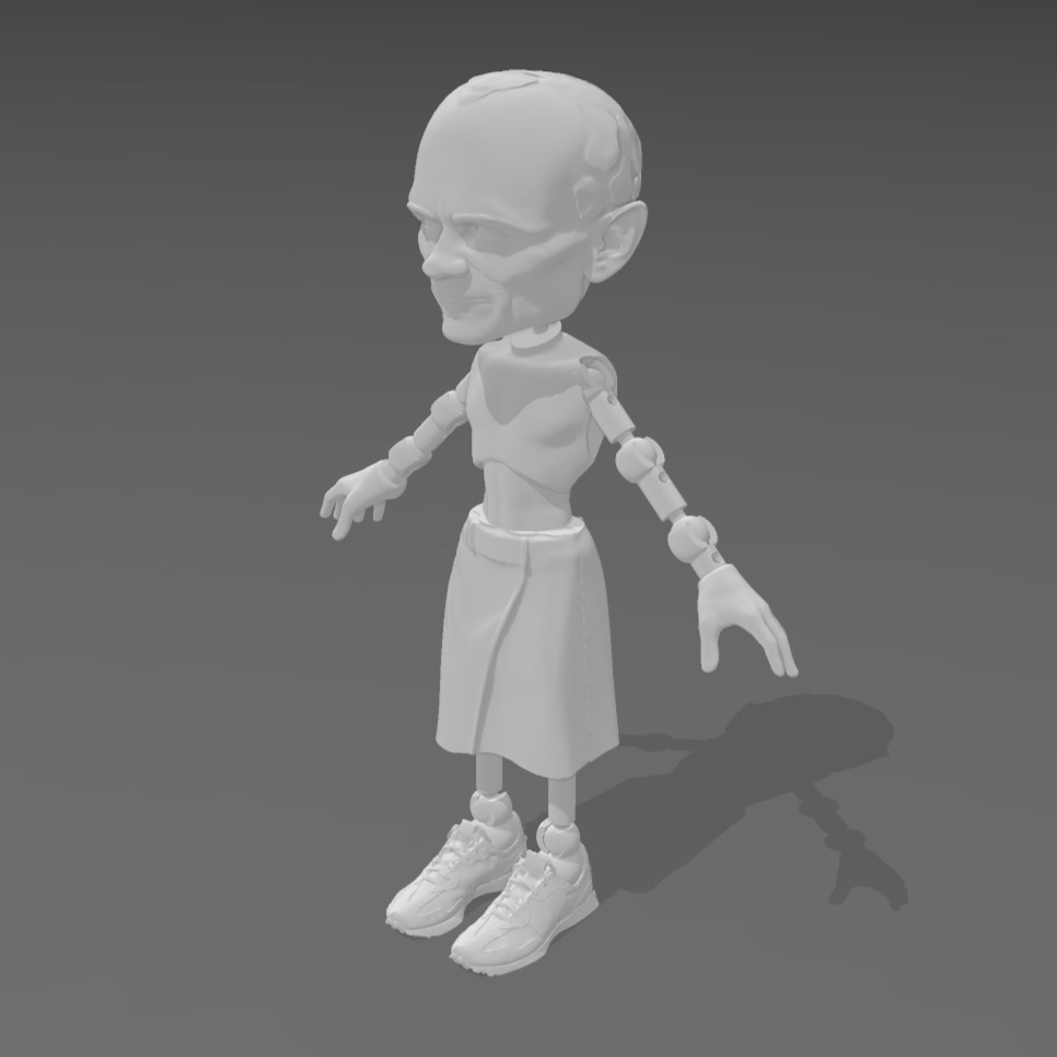 Articulated Figure - Red Hot Chili Peppers - Flea 3D print model_1