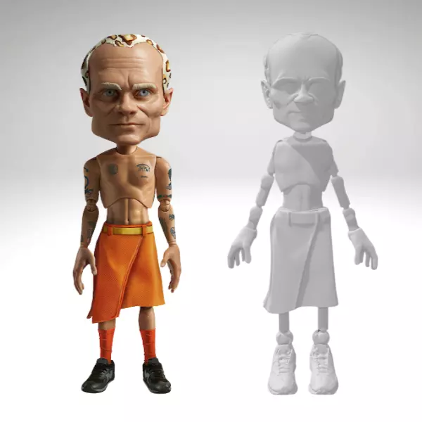 Articulated Figure - Red Hot Chili Peppers - Flea 3D print model_0