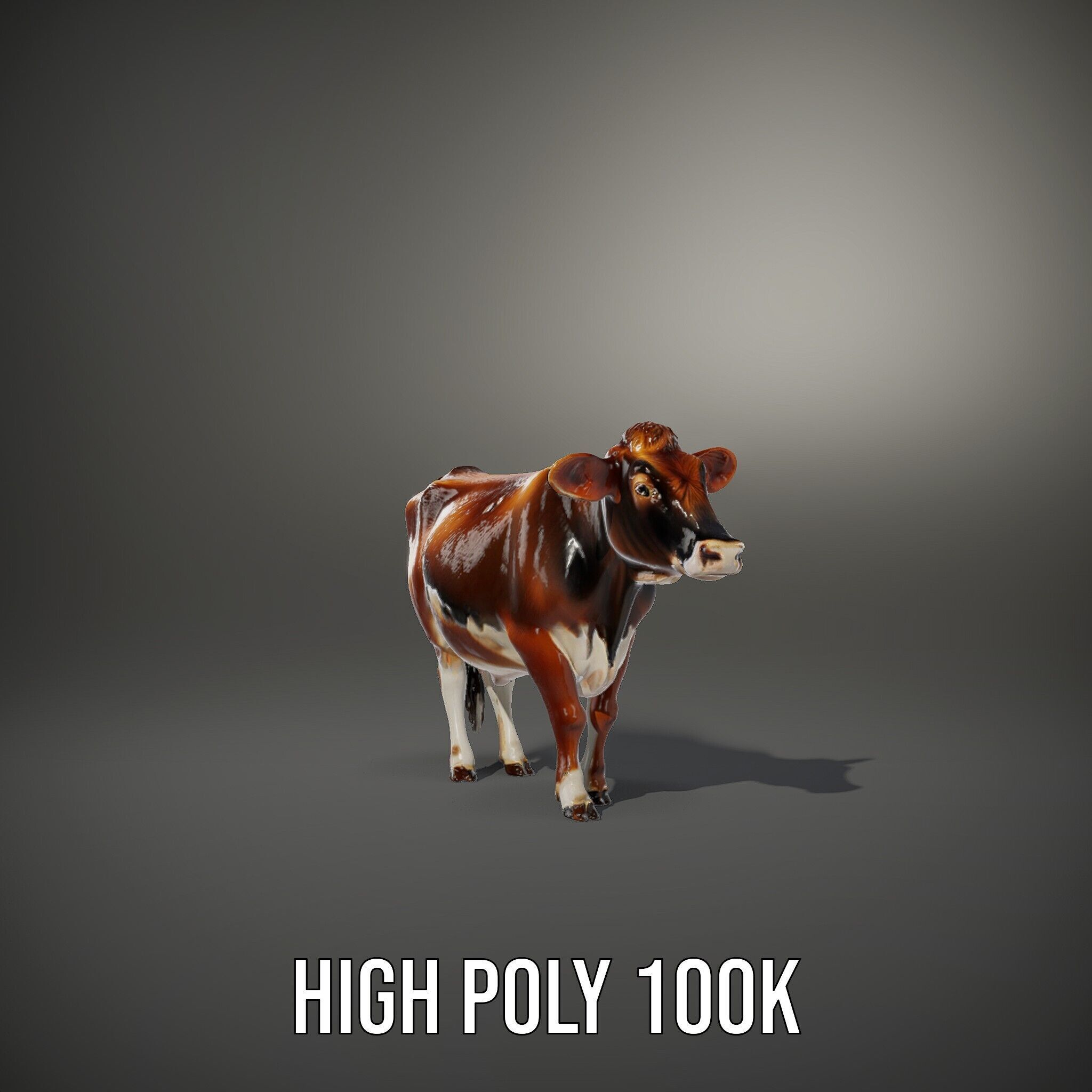 Realistic Cow Model Pack for Animation and Simulation Low-poly 3D model_14