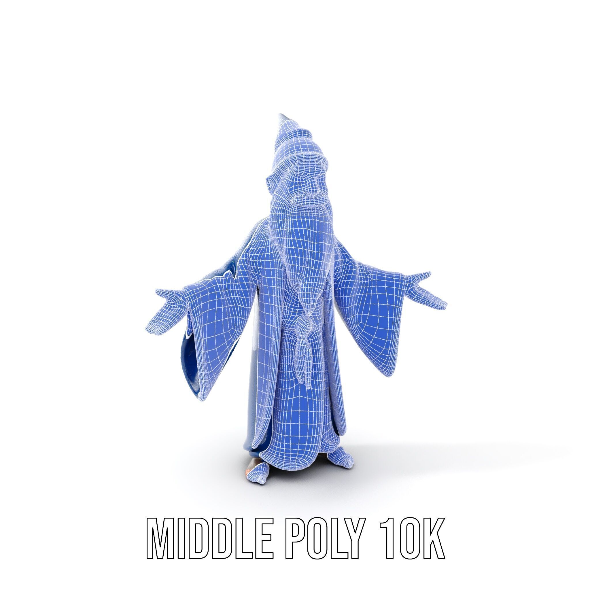 Wise Wizard Character Model  Rigged and Animated Low-poly 3D model_25
