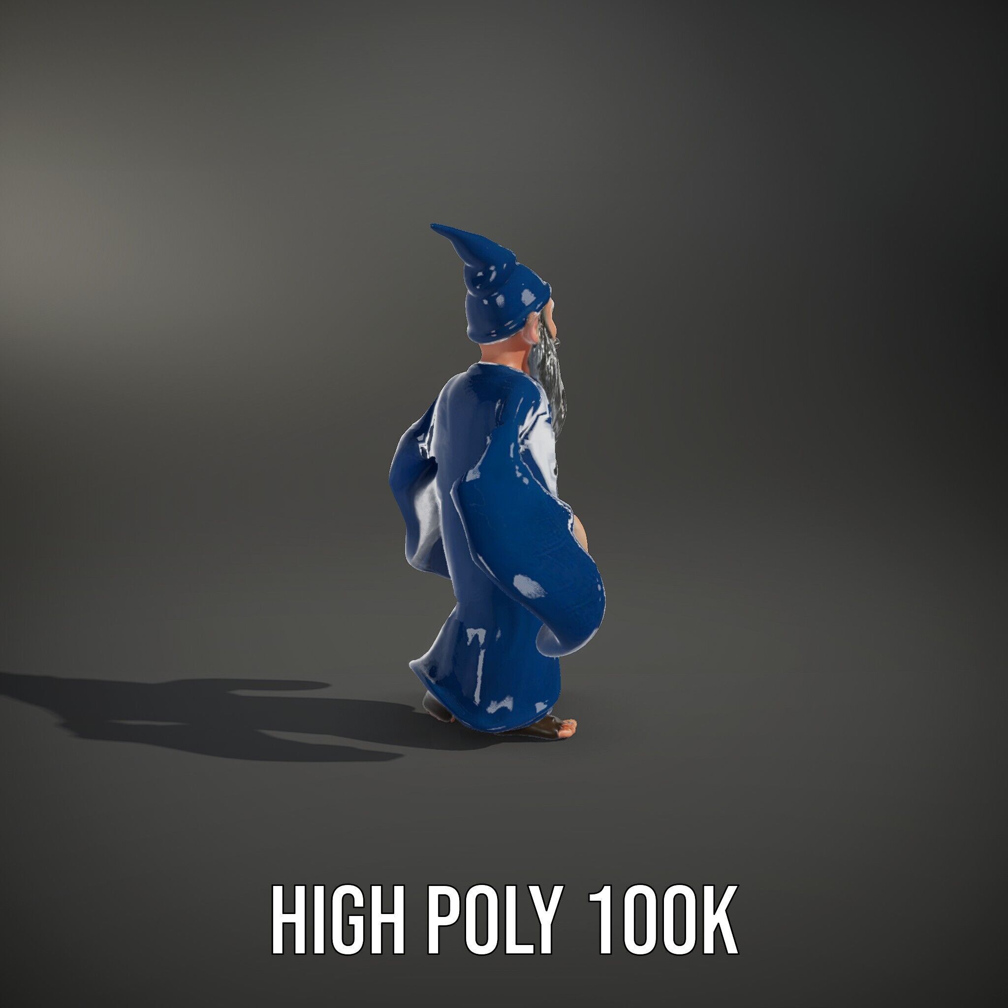 Wise Wizard Character Model  Rigged and Animated Low-poly 3D model_14