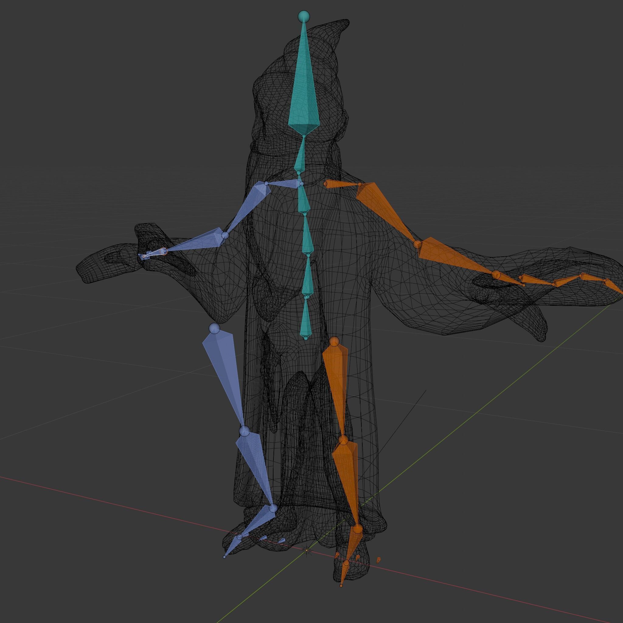 Wise Wizard Character Model  Rigged and Animated Low-poly 3D model_6