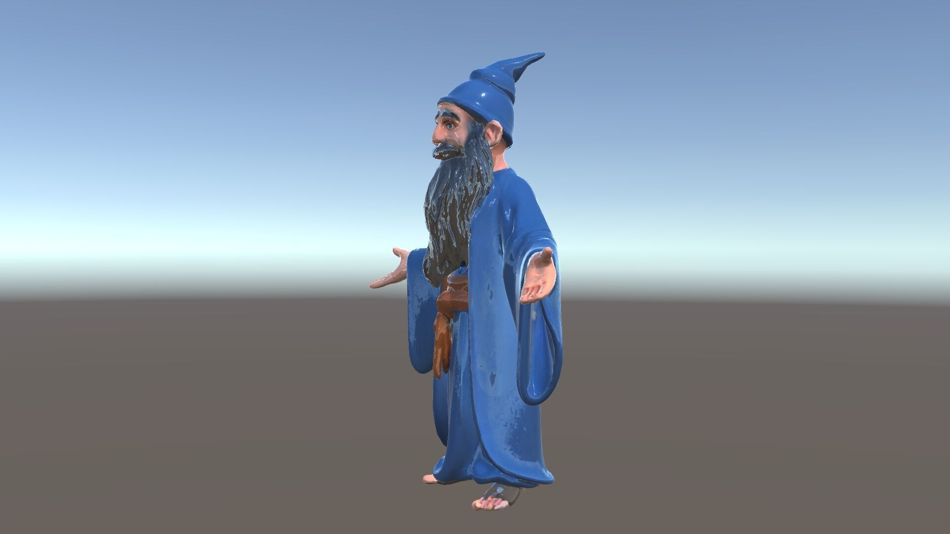 Wise Wizard Character Model  Rigged and Animated Low-poly 3D model_38