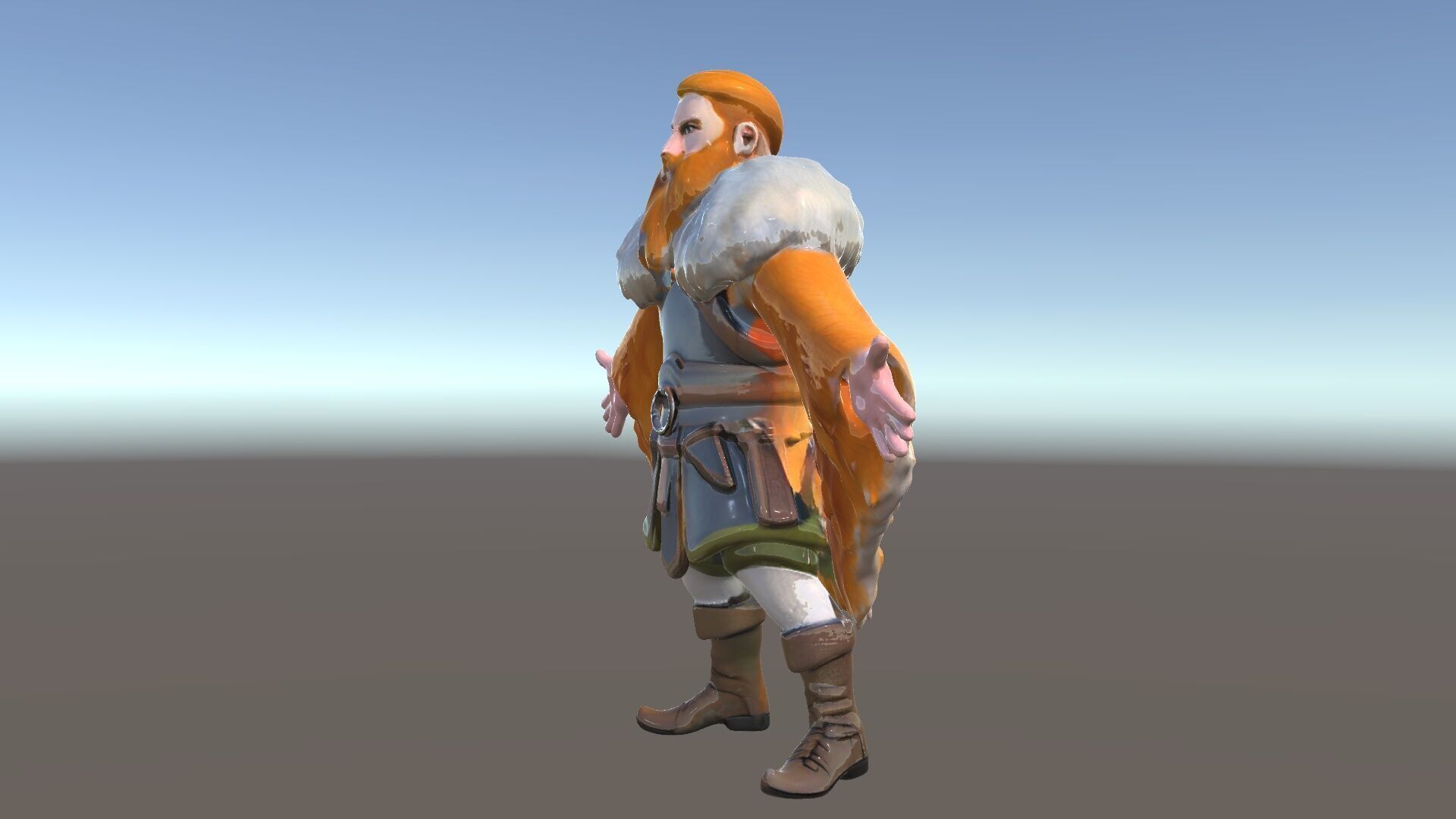 Fierce Viking Warrior Rigged and Animated D Character Model Low-poly 3D model_5