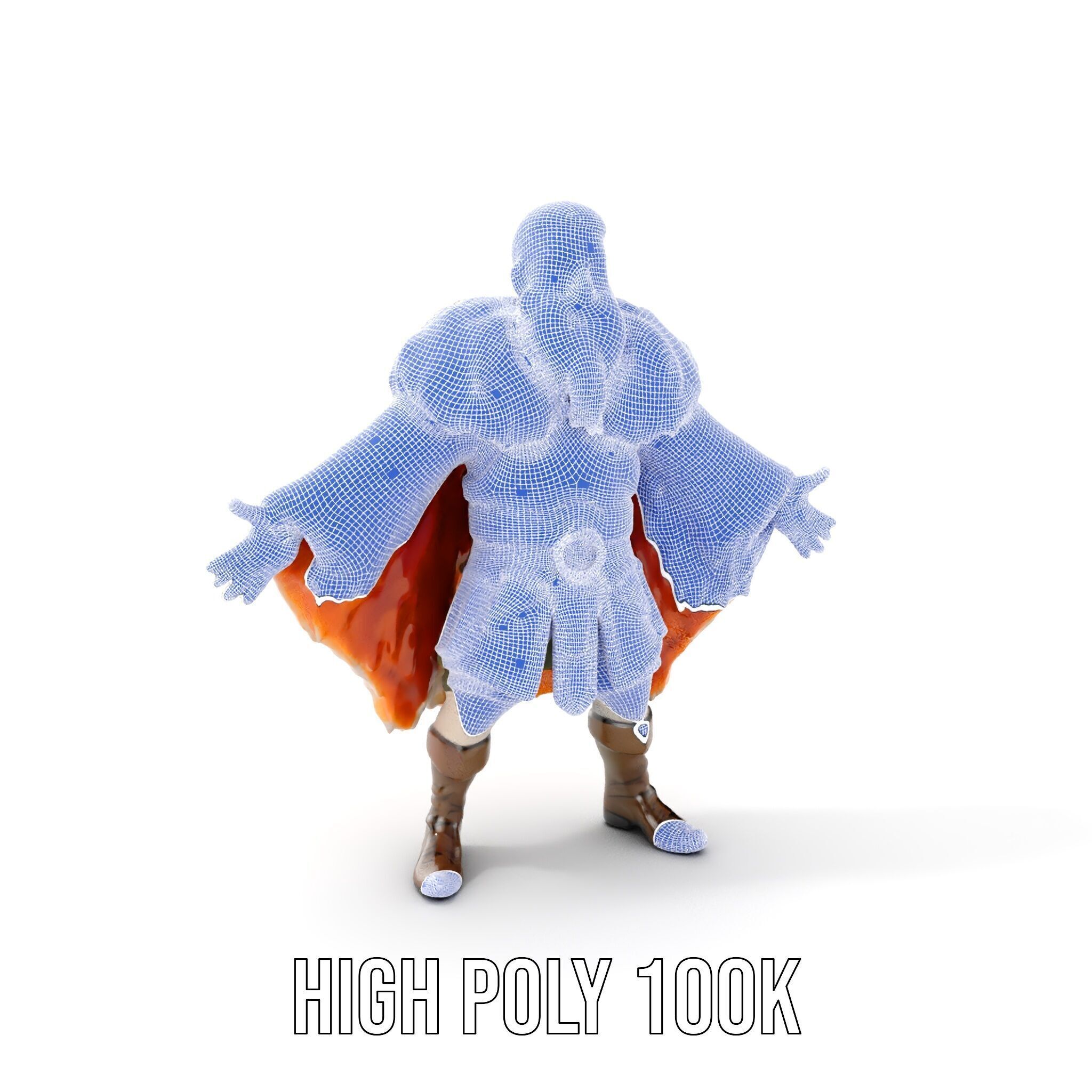 Fierce Viking Warrior Rigged and Animated D Character Model Low-poly 3D model_4