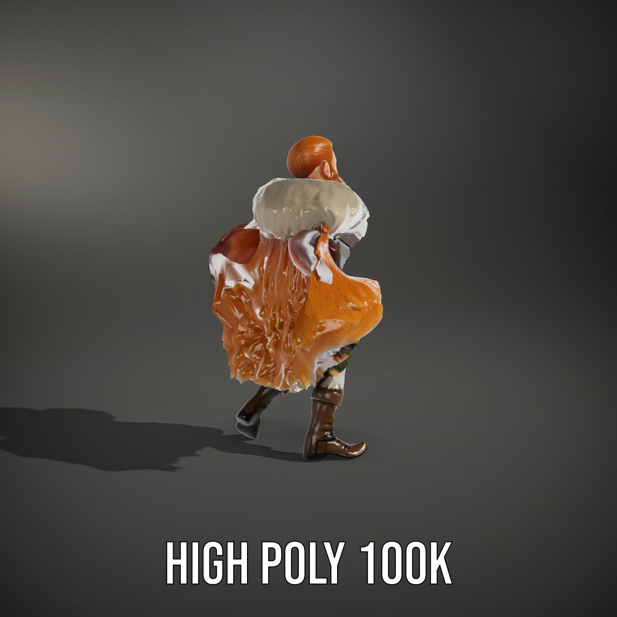 Fierce Viking Warrior Rigged and Animated D Character Model Low-poly 3D model_14