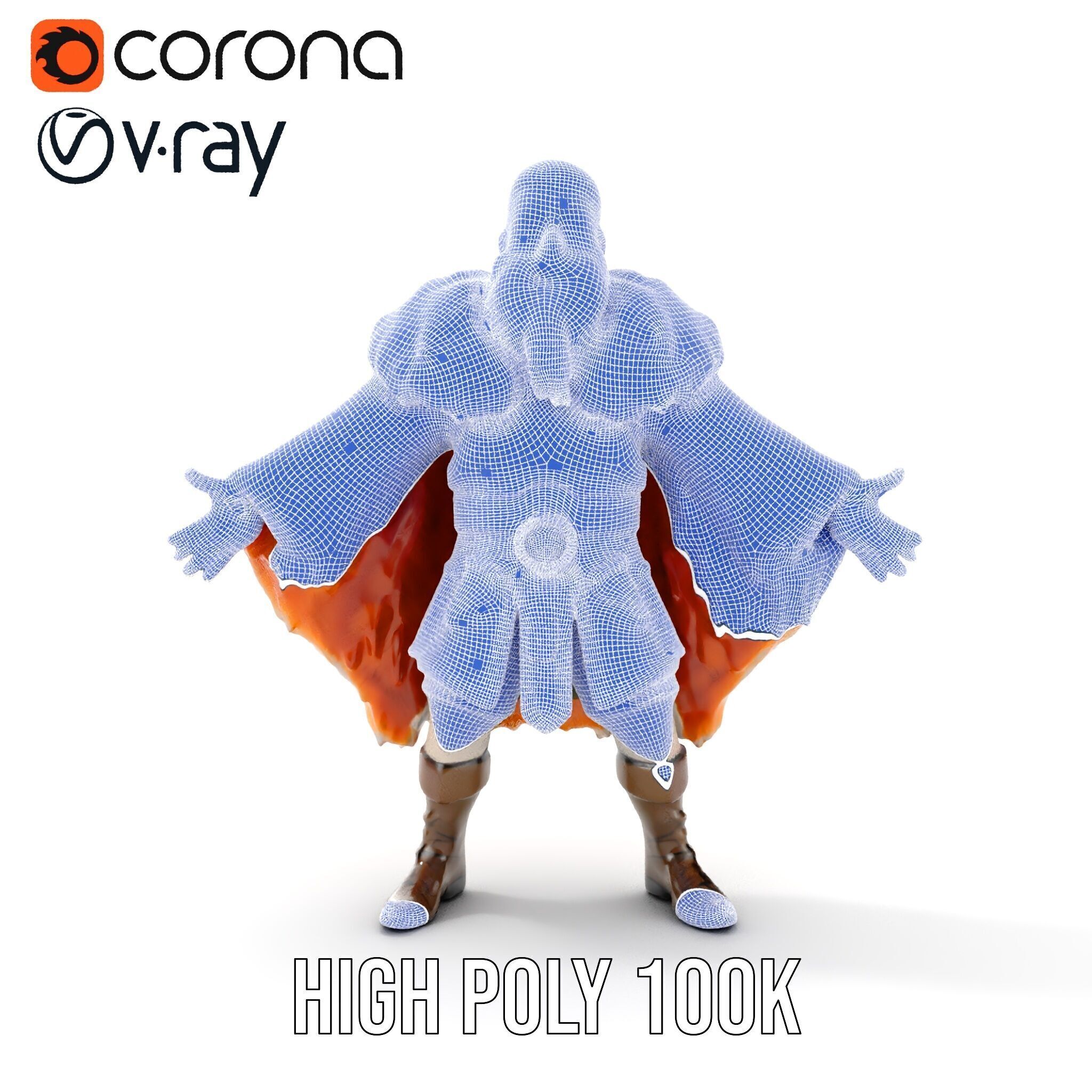 Fierce Viking Warrior Rigged and Animated D Character Model Low-poly 3D model_33