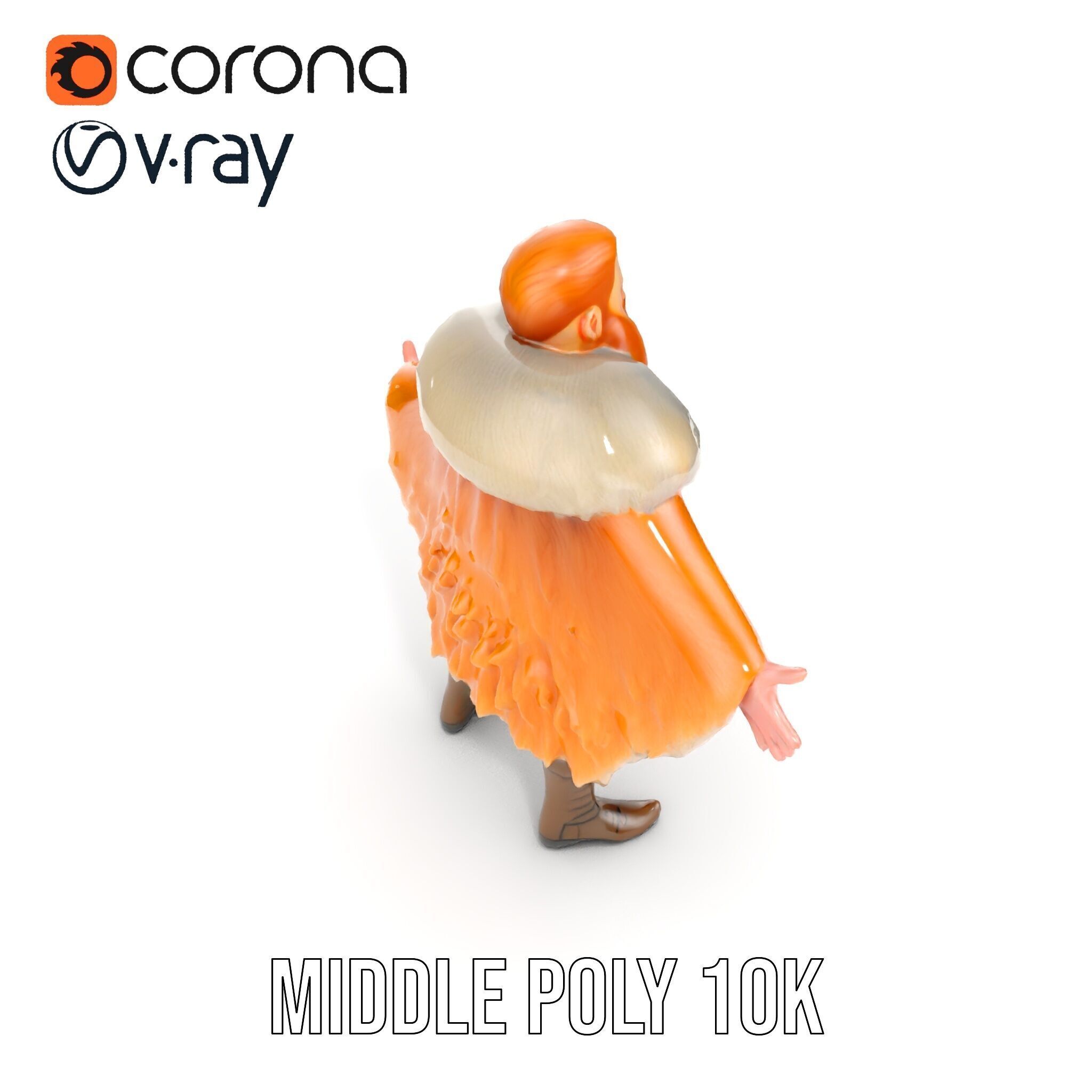 Fierce Viking Warrior Rigged and Animated D Character Model Low-poly 3D model_15