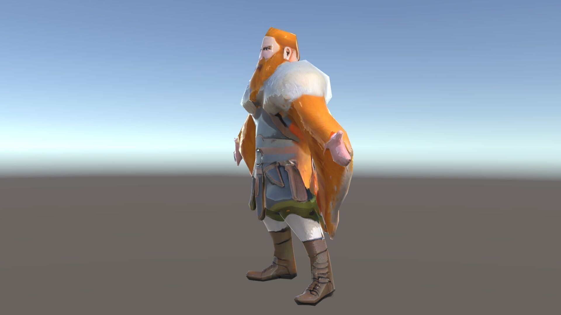 Fierce Viking Warrior Rigged and Animated D Character Model Low-poly 3D model_35