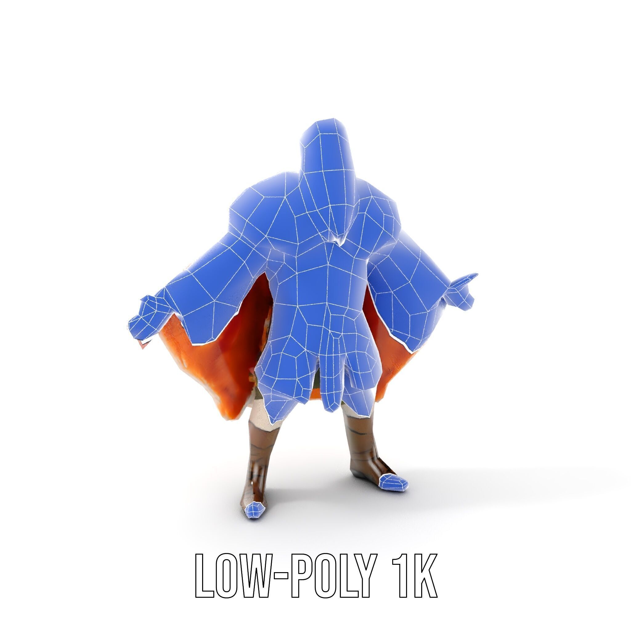 Fierce Viking Warrior Rigged and Animated D Character Model Low-poly 3D model_7