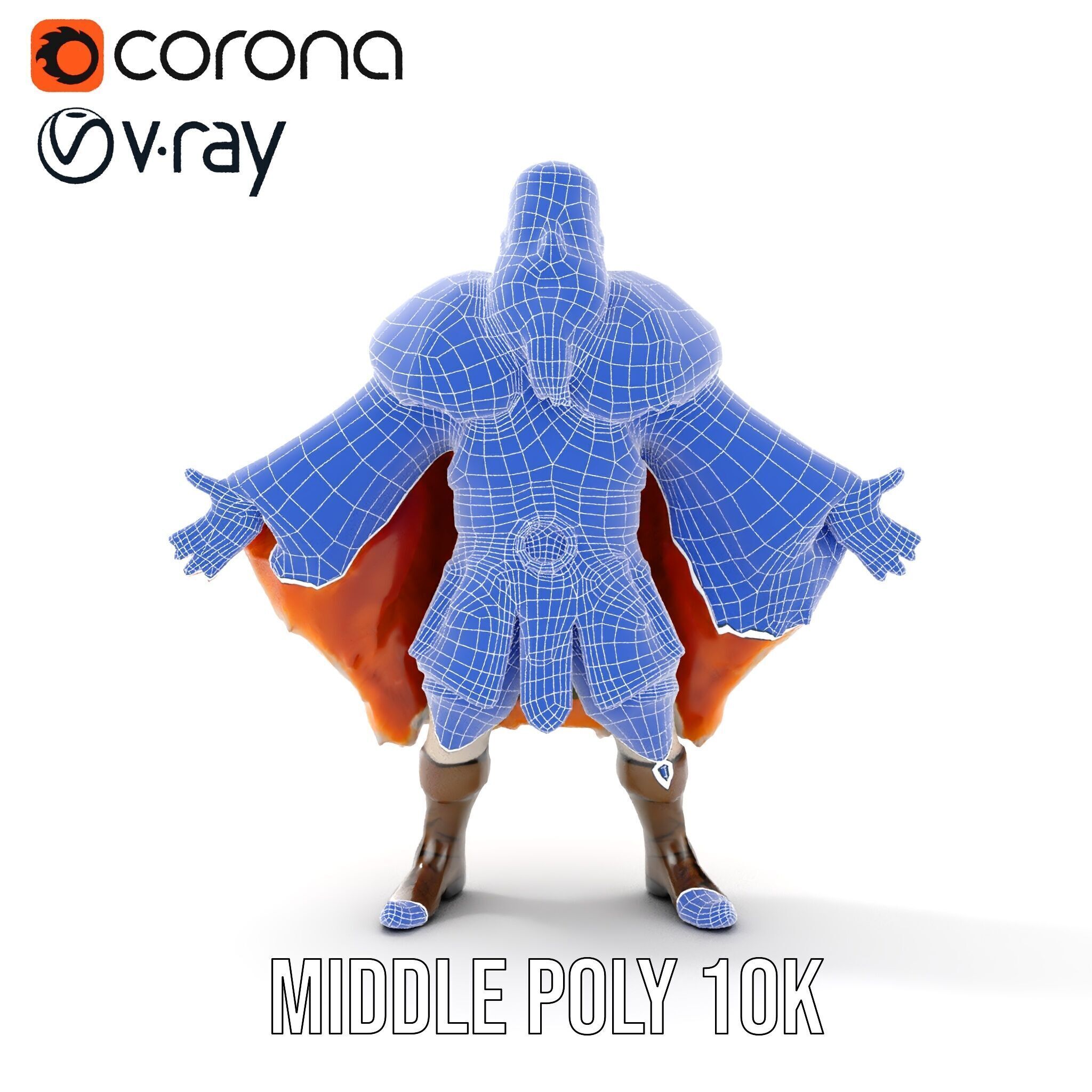 Fierce Viking Warrior Rigged and Animated D Character Model Low-poly 3D model_31