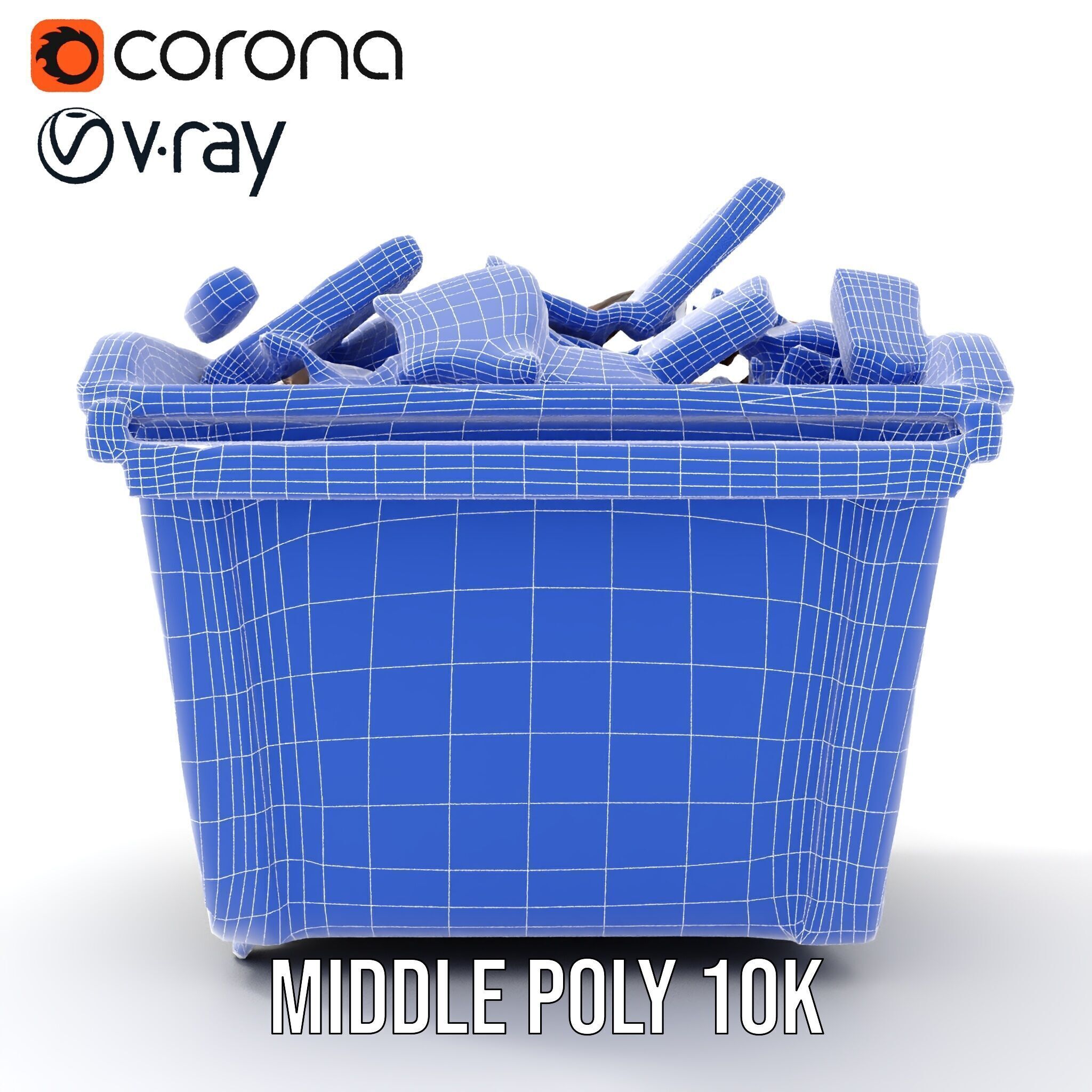 Construction Dumpster with Debris Model Pack Low-poly 3D model_28