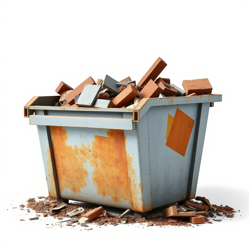 Construction Dumpster with Debris Model Pack Low-poly 3D model_2