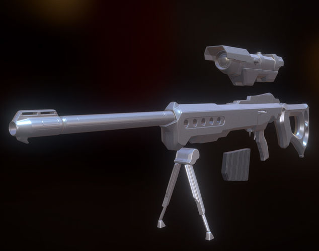 Sniper Rifle KSR-29 High Poly Version  3D model