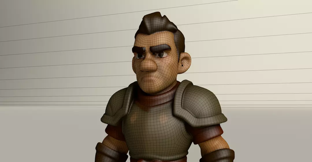 Stylized Game Ready Human Character Rigged named Panos Low-poly 3D model
