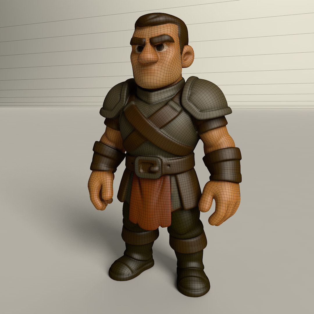 Stylized Game Ready Human Character Rigged named Paris Low-poly 3D model_2