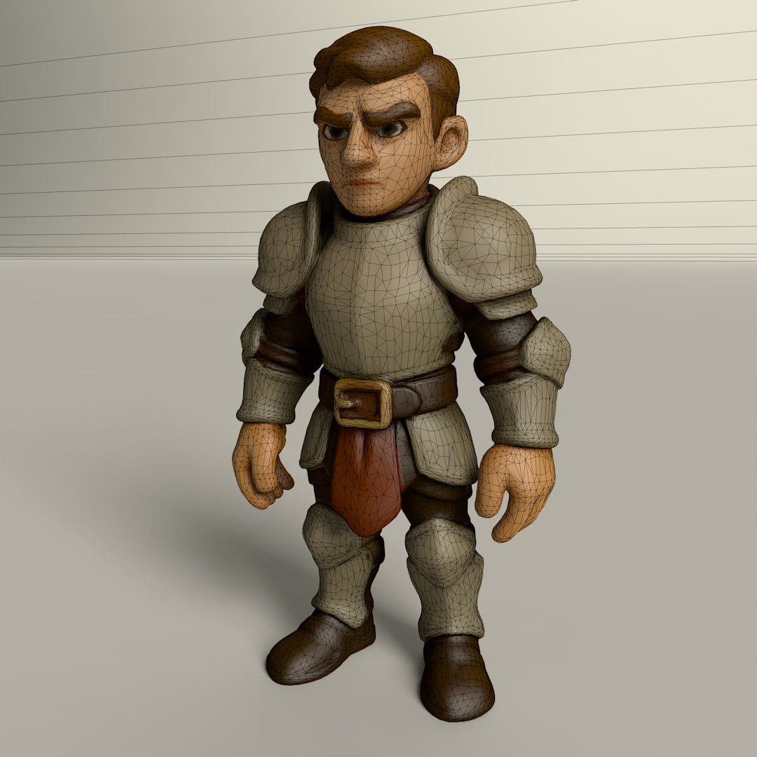 Stylized Game Ready Human Character Rigged named Piyu Low-poly 3D model_3