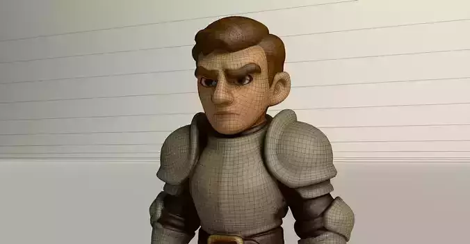Stylized Game Ready Human Character Rigged named Piyu Low-poly 3D model