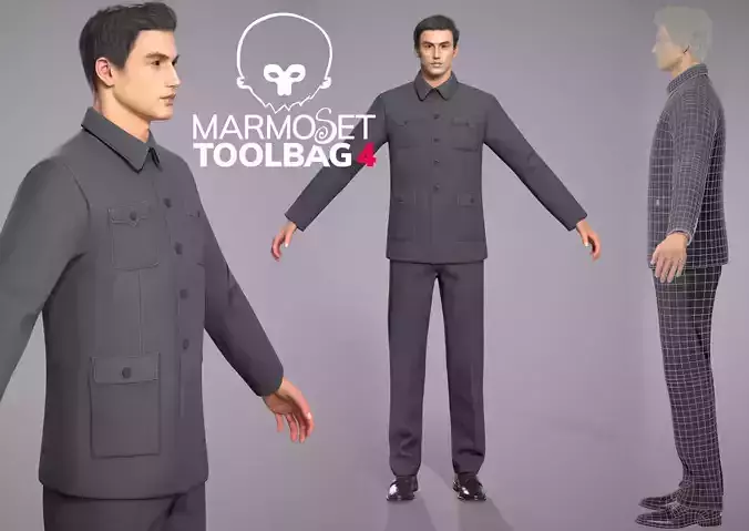 Mao Chinese tunic suit Mao Suit 3D model