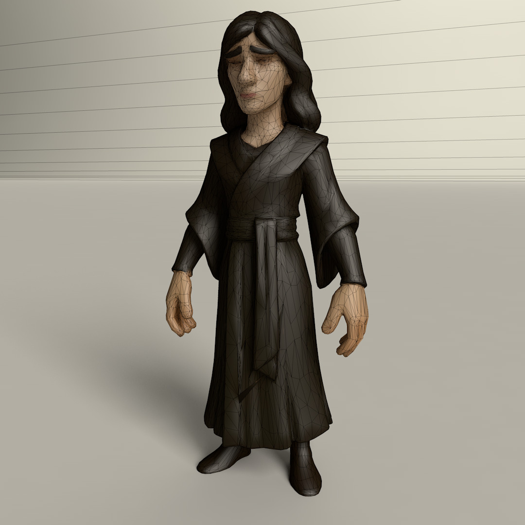 Stylized Game Ready Human Character Rigged named  SengidDablind Low-poly 3D model_4