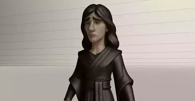 Stylized Game Ready Human Character Rigged named  SengidDablind Low-poly 3D model