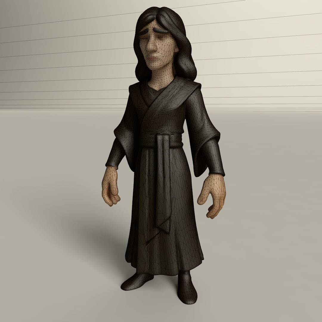 Stylized Game Ready Human Character Rigged named  SengidDablind Low-poly 3D model_3