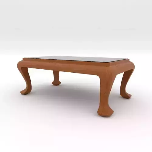 Classic wood and marble coffee table  
