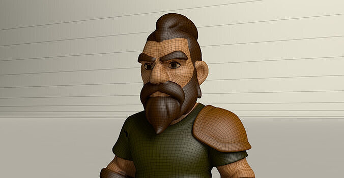 Stylized Game Ready Human Character Rigged named Rei Low-poly 3D model