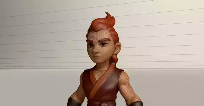 Stylized Game Ready Human Character Rigged named Refiro