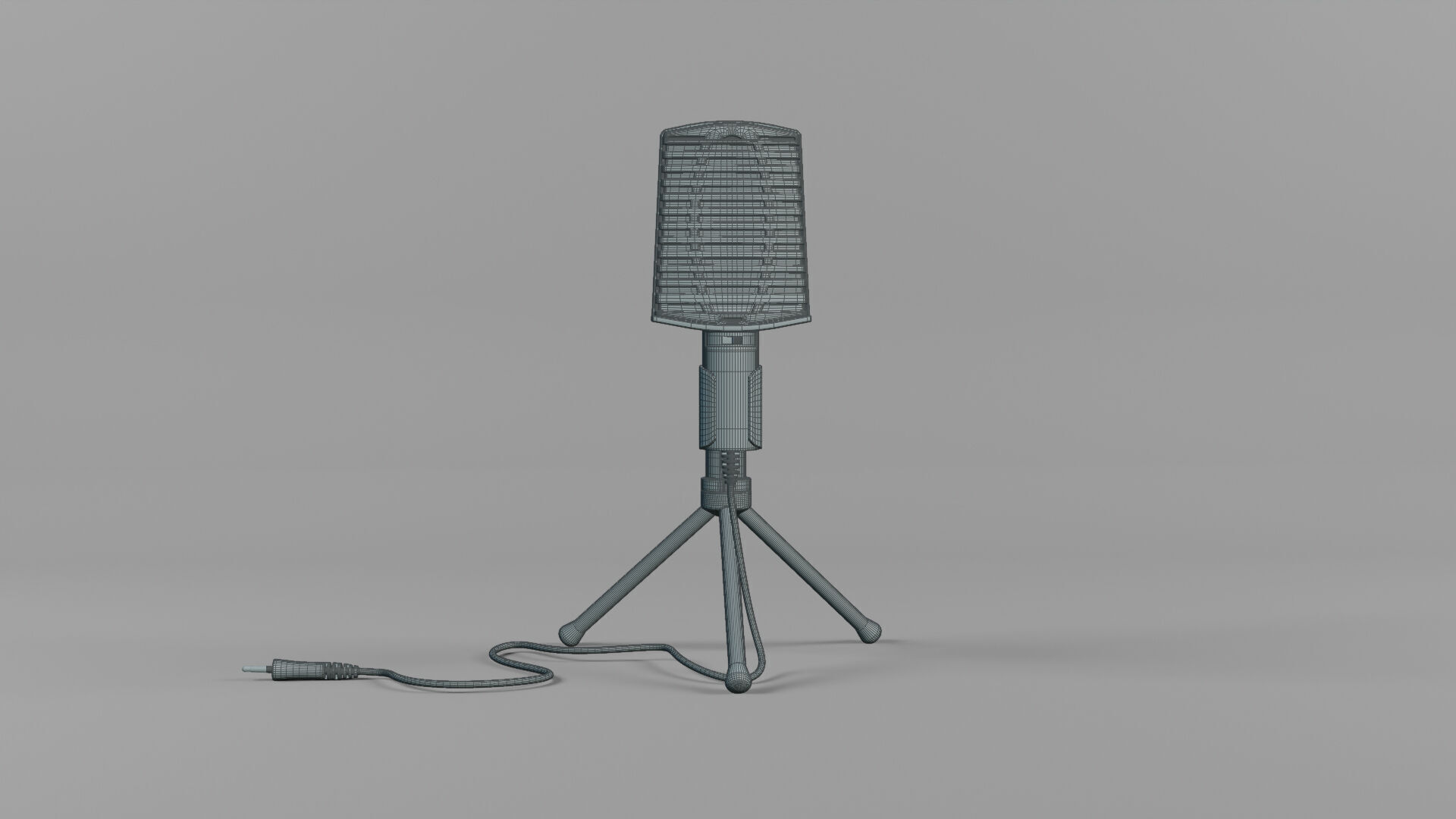 Microphone for office table Low-poly 3D model_16