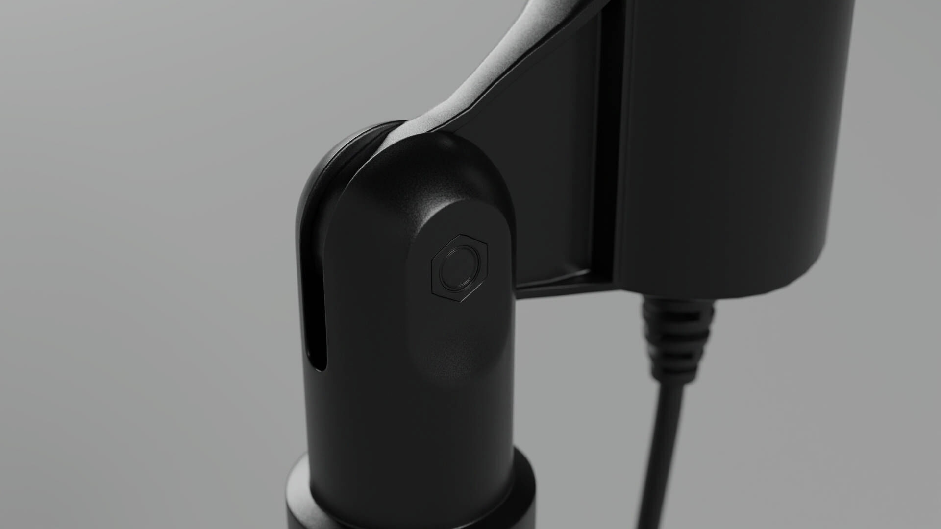Microphone for office table Low-poly 3D model_4