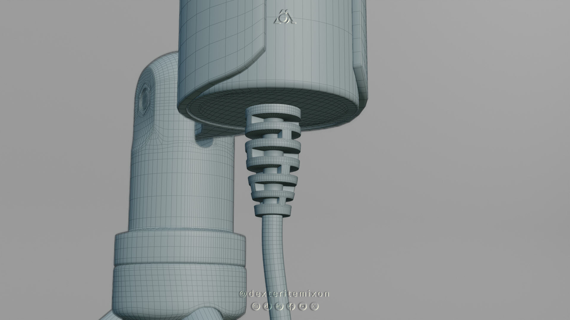 Microphone for office table Low-poly 3D model_10