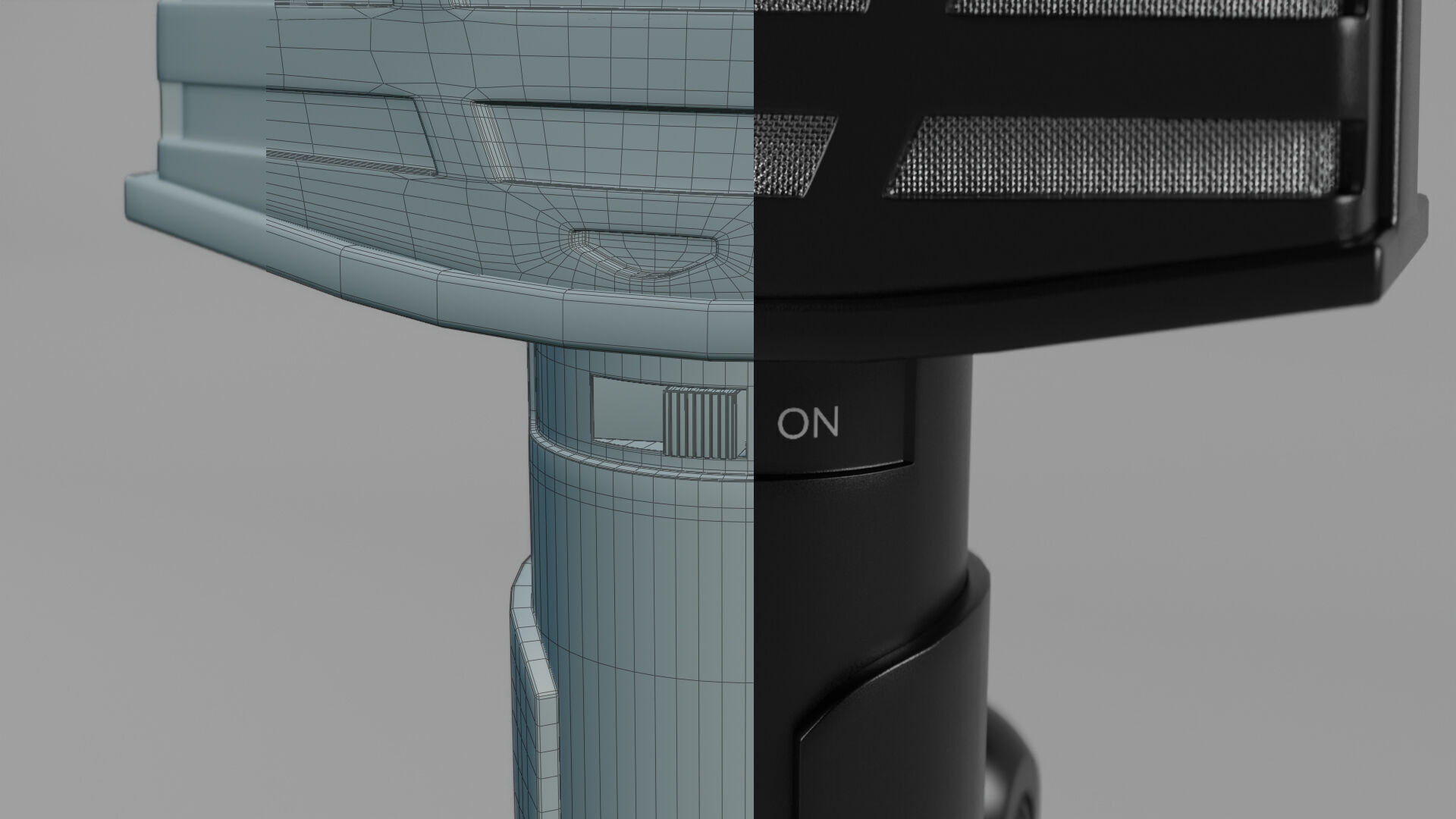 Microphone for office table Low-poly 3D model_13