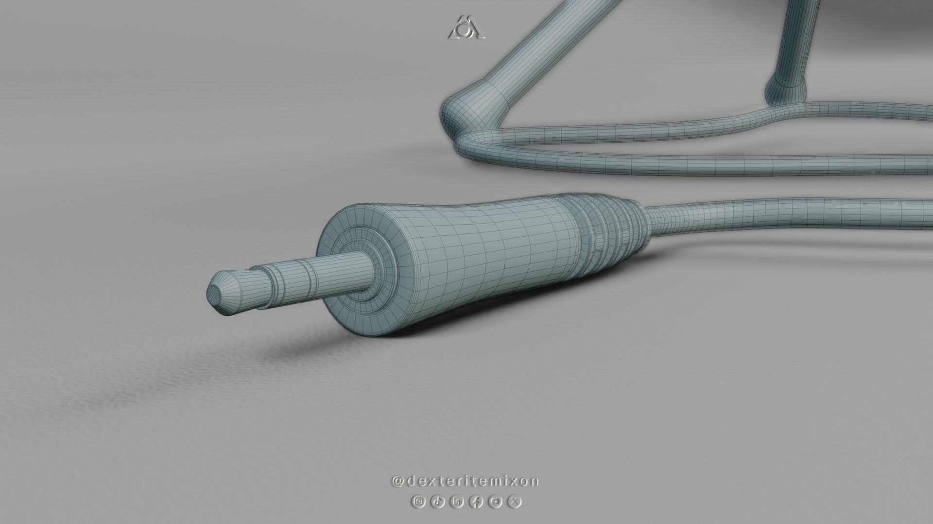 Microphone for office table Low-poly 3D model_12