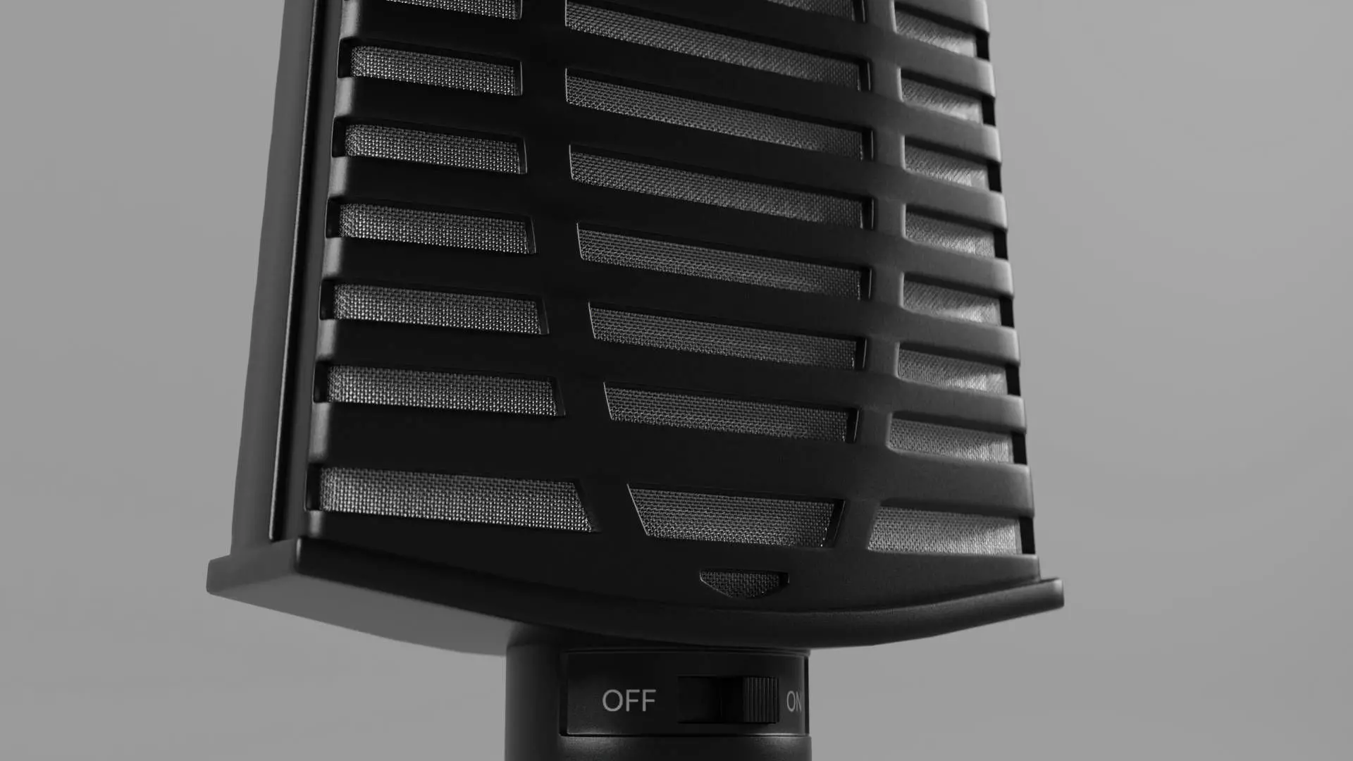 Microphone for office table Low-poly 3D model_0
