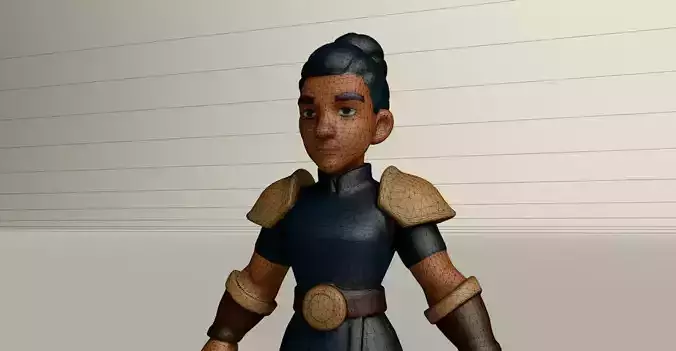 Stylized Game Ready Human Character Rigged named Porta